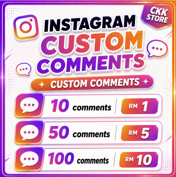 Instagram Custom Comments (Malay /English )